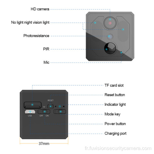 Caméra wifi sans fil audio à deux voies S3 Mini Camara